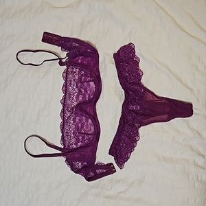 Bra and thong panty set